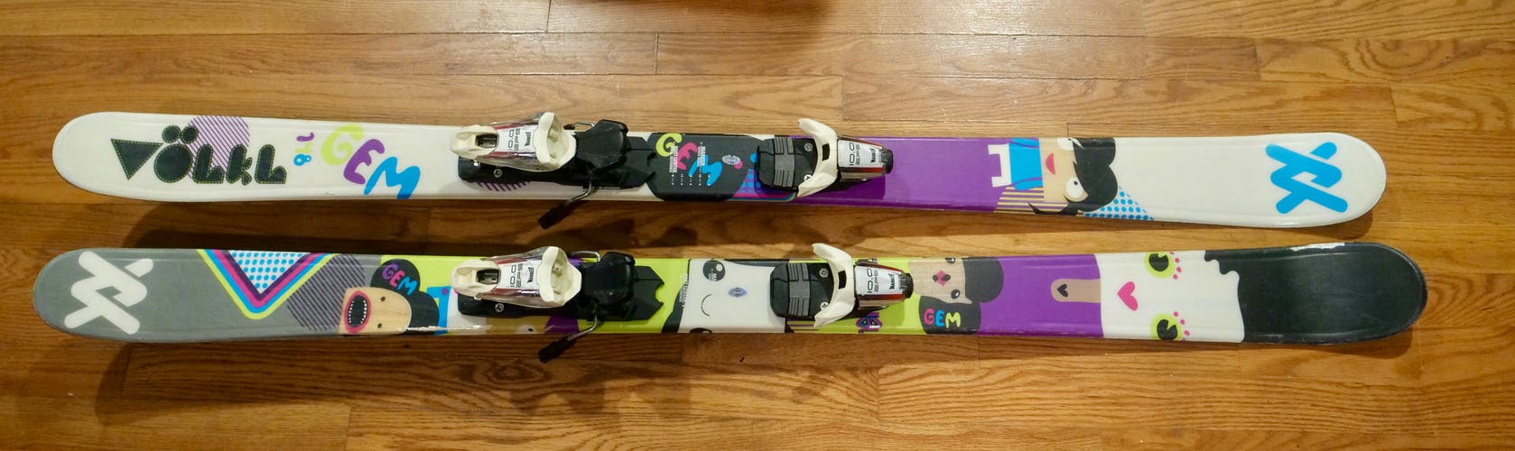 Used Women's Volkl 148 cm Park Gem Skis With Bindings Max Din 10