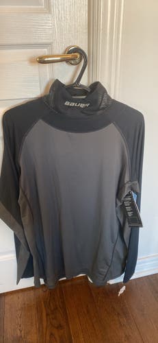 New Senior Bauer Long Sleeve With Protective Neck Guard