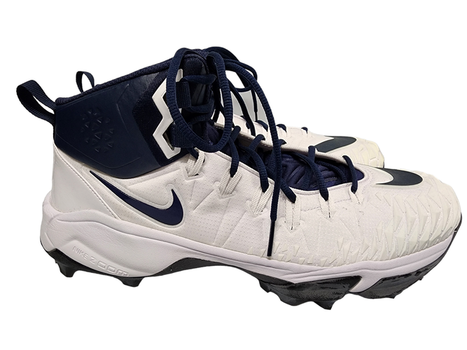 Nike Force Savage Pro Shark Rubber Men's Football Cleats Size 16 (White/Navy)