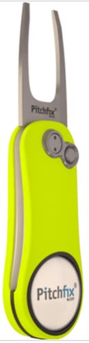 NEW Pitchfix Hybrid 2.0 Neon Yellow/White Divot Tool/Ballmarker/Pencil Sharpener
