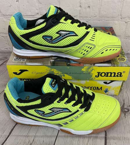 Joma Dribling JR 311 Yellow Blue Indoor Soccer Shoes US Size 1 UPC 9994514153219