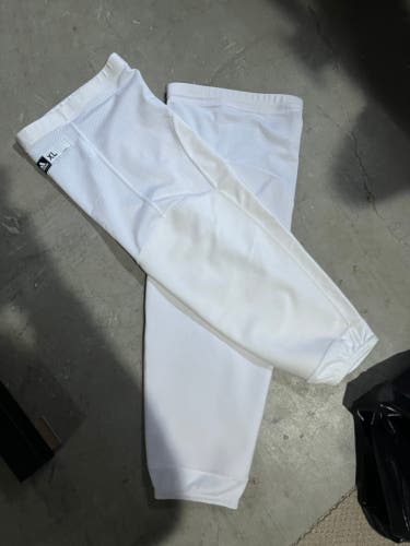 White Used Senior Adidas Pro Stock Socks