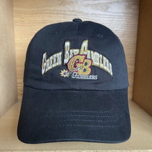 Green Bay Gamblers Ice Hockey Team Black Strap Back Baseball Hat Cap USHL