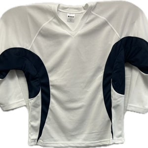 New Adult 2XL Blank White/Navy Practice Jersey XXL
