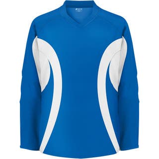 New Adult Goalie Cut Blank Royal/White Practice Jersey