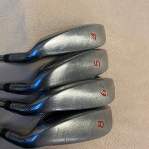 Used Men's TaylorMade rac Right Handed Iron Set Stiff Flex 4 Pieces Steel Shaft