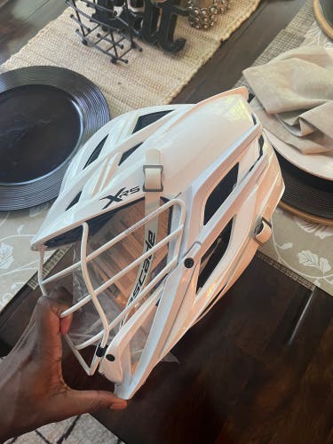 Brand new White Cascade XRS White helmet with all white cage