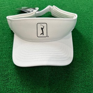 New PGA Tour AIRFLUX Fairway Mesh Golf Visor Cap in Bright White - Stay Cool