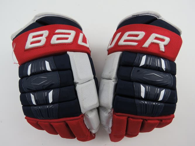 Bauer Pro Series Ice Hockey Player Gloves Size Senior 14 Blue White Red