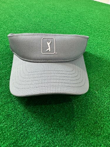 New PGA Tour AIRFLUX Fairway Mesh Golf Visor Cap in Grey Quiet Shade- Stay Cool