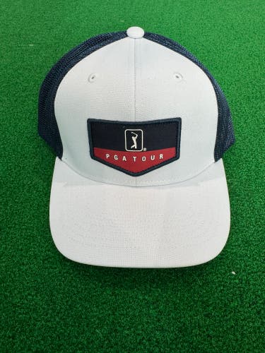 NEW PGA Tour Americana Adjustable Golf Hat Cap - Bright White