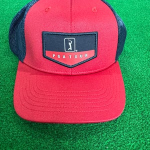 NEW PGA Tour Americana Trucker Adjustable Golf Hat Cap - Chili Pepper