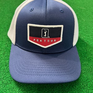 NEW PGA Tour Americana Trucker Adjustable Golf Hat Cap - Peacoat