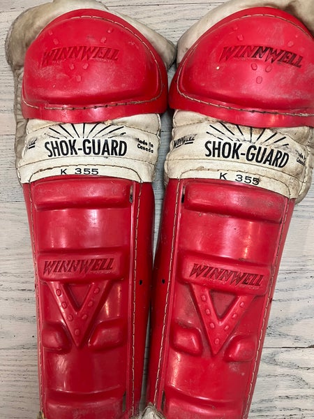 Vintage Winnwell K355 Shok-Guard Hockey Shin Pads .. Bag B