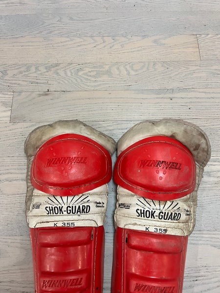Vintage Winnwell K355 Shok-Guard Hockey Shin Pads .. Bag B