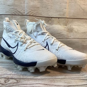 Nike Alpha Huarache NXT MCS White Night Navy Baseball Cleats Sz 10.5 DJ6519-102