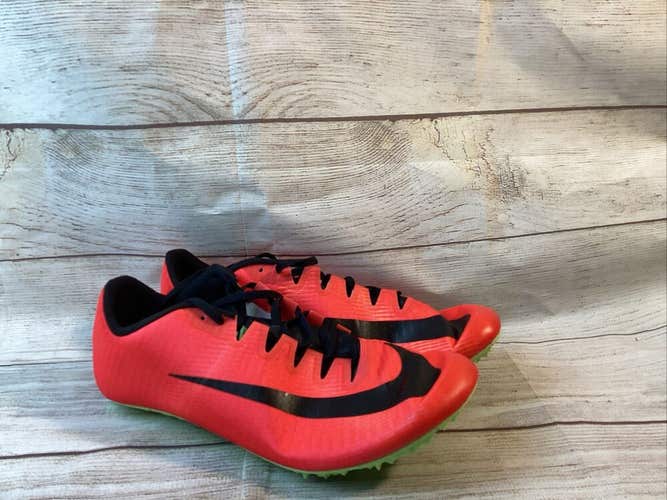 Nike Zoom JaFly 3 Track & Field Spikes Sprint Red Orbit Volt Mens Size 12