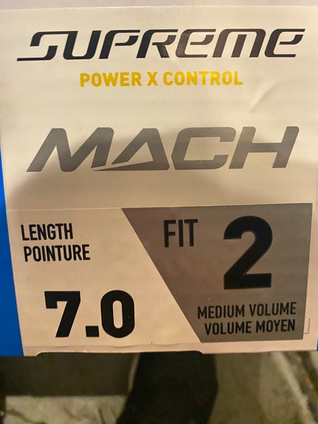 New Bauer Size 7 Supreme Mach Hockey Skates With Fly TI Steel