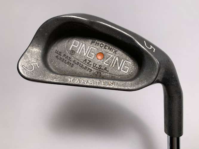 Ping Zing Single 5 Iron Orange Dot 2* Flat Karsten JZ Stiff Steel Mens RH