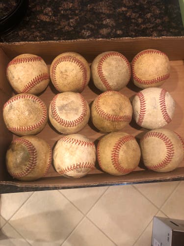 Used  12 Pack (1 Dozen) Baseballs