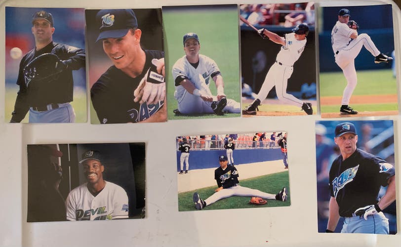 Pinnacle Snap Shots 1998 MLB Baseball Pictures Tampa Bay Devil Rays - (8) pics