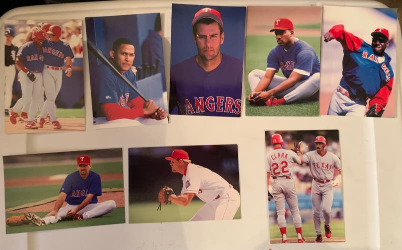 Pinnacle Snap Shots 1998 MLB Baseball Pictures Texas Rangers - (8) pics