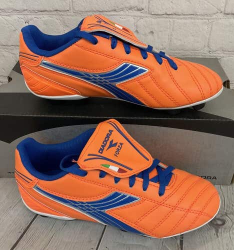 Diadora 716980 4044 Forza MD JR Youth Soccer Cleats Orange Blue US Size 2.5