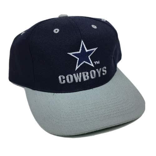 Vintage 90s Dallas Cowboys Lone Star Logo Wool Blend Blue Snapback Hat