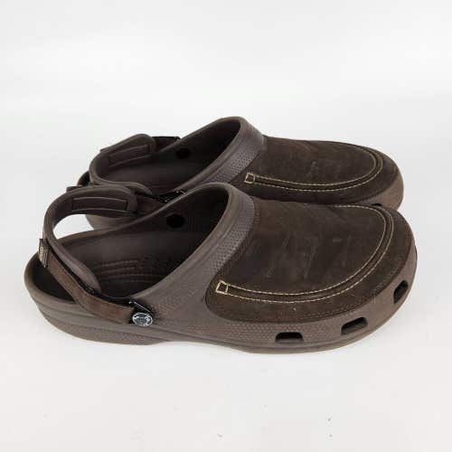 Crocs Mens Yukon Vista ll Clog Size 13 Brown Slip on Casual & Comfortable Shoes