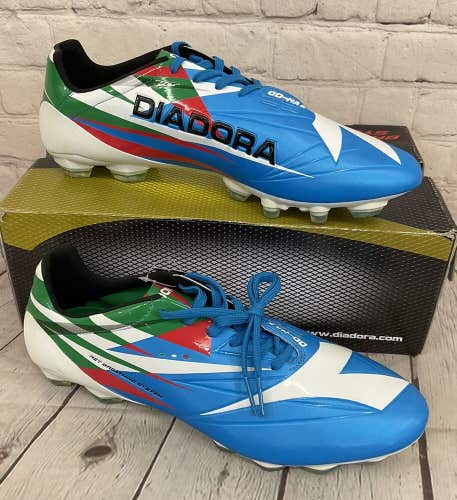 Diadora DD-NA 2 GLX 14 Men's Soccer Cleats Blue White US 11 UPC 7300300906302