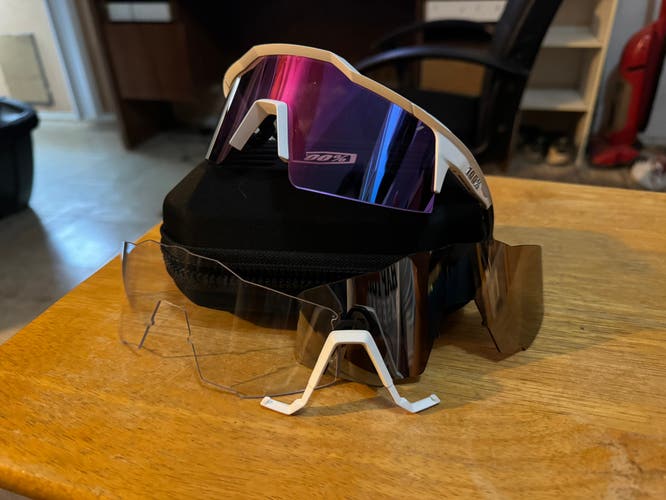 100% Speedcraft Sunglasses 3 Lenses