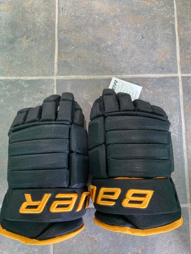 Black New Senior Bauer Pro Series Pittsburgh Penguins Gloves 14"