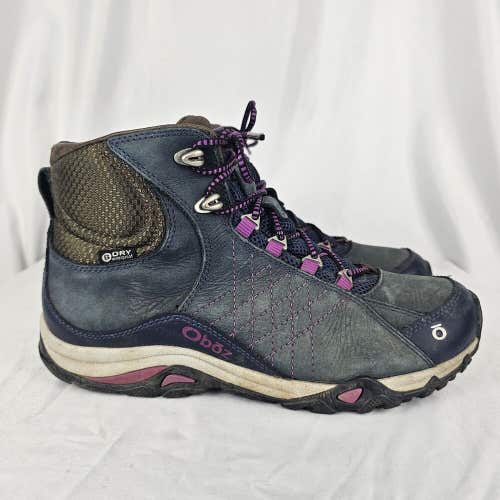 Oboz Women's Sapphire Mid B-Dry Waterproof Hiking Boot Huckleberry Size 8.5