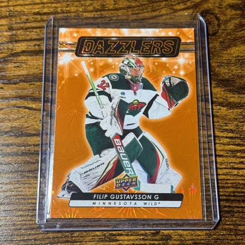 Filip Gustavsson Minnesota Wild 23-24 NHL Upper Deck Orange Dazzlers Card #DZ-55