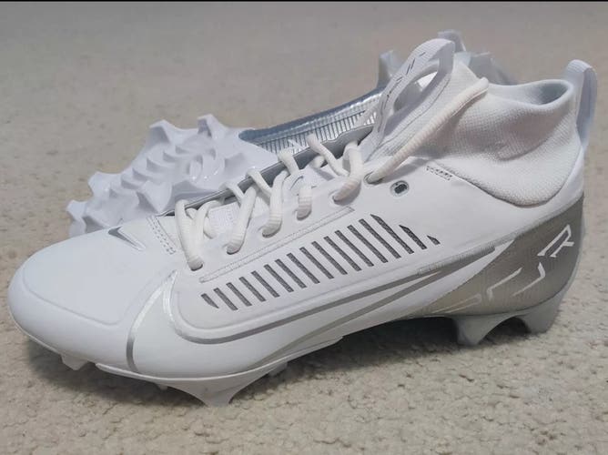 Nike Vapor Edge Pro 360 2 Football Cleats White Silver Men's Size 11