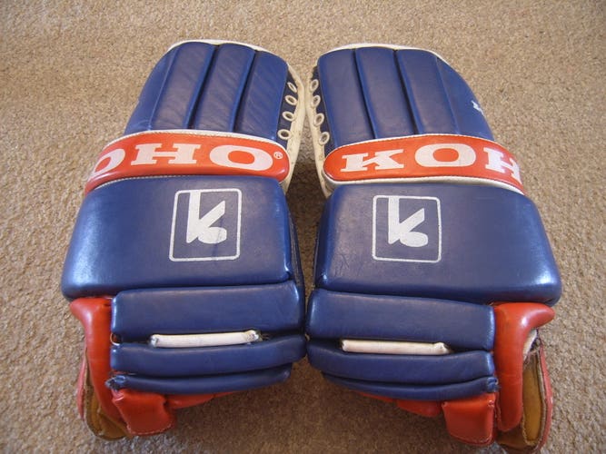 Rare Vintage Great Condition KOHO 650 Leather Hockey Gloves Montreal Canadiens