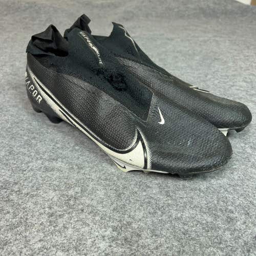 Nike Mens Football Cleats 14 Black White Shoe Vapor Edge Elite 360 Pair Sports ^