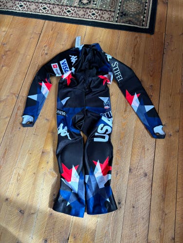 New Large Padded US Ski Team Suit