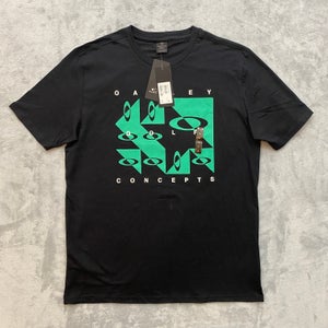 Oakley GOLF CONCEPTS T Shirt Men Large Blackout OAKLEY EVERYWHERE TEE Abstract