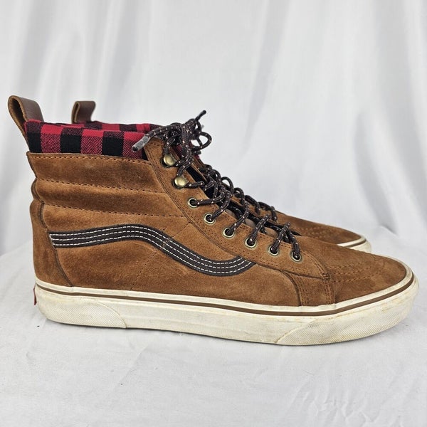 VANS SK8 Hi MTE Flannel Glazed Ginger Skating Casual Sneakers Mens 11.5