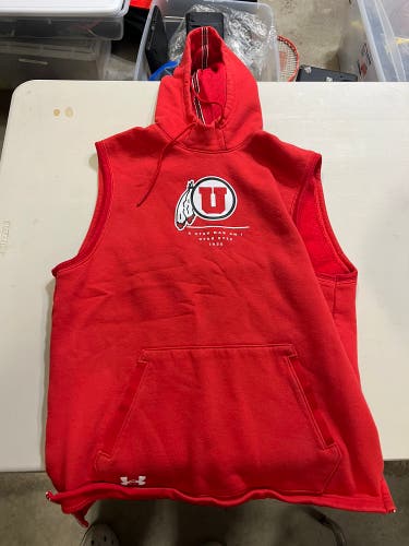 University of Utah Lacrosse Team Issued Sleeveless Hoodie (large)