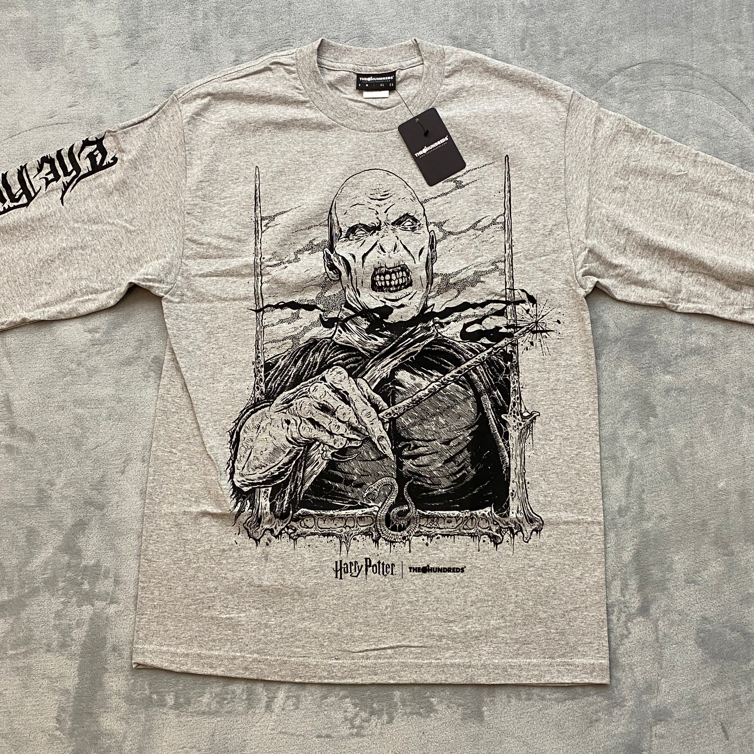 HARRY POTTER x The Hundreds T Shirt Men Large Grey VOLDEMORT 2 
