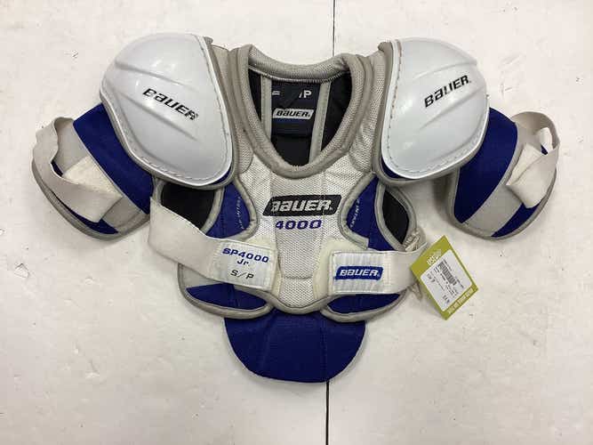 Used Bauer Sp4000 Jr Sm Hockey Shoulder Pads