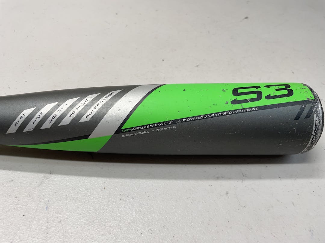 Easton S3 2 3/4 Big Barril (-10) Bate de béisbol, Color Green/Silver