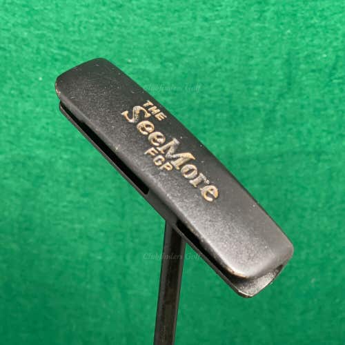 The SeeMore FGP Black Blade 35" Brass Face Center-Shaft Putter w/ Super Stroke