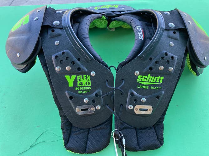 Used Large Youth Schutt Y Flex 4.0 Youth Shoulder Pads