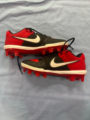 Red Used Size 7.0  Adult Men's Nike Alpha Hurache Varsity Low Top Footwear Molded Cleats