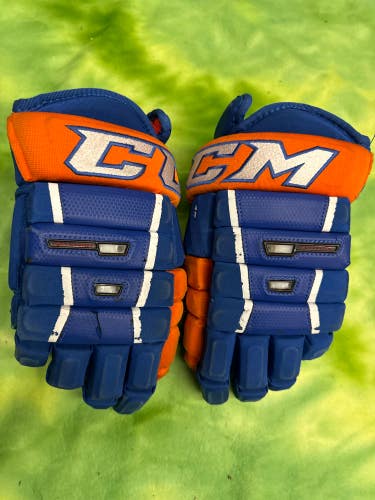 Blue Used Senior CCM 4R Pro2 Gloves 14"
