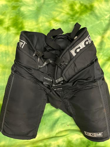 Black Used Senior XXL CCM Hockey Goalie Pants