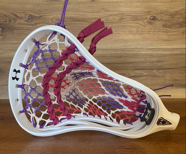 Brand New Under Armour Command D With Mogel Mesh Purple & Maroon Argyle Patterned Mesh